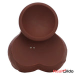 8.85in 3in1 Intelligent Heating Thrusting Vibrating Electric Ebony Large Dildo Real Dildo