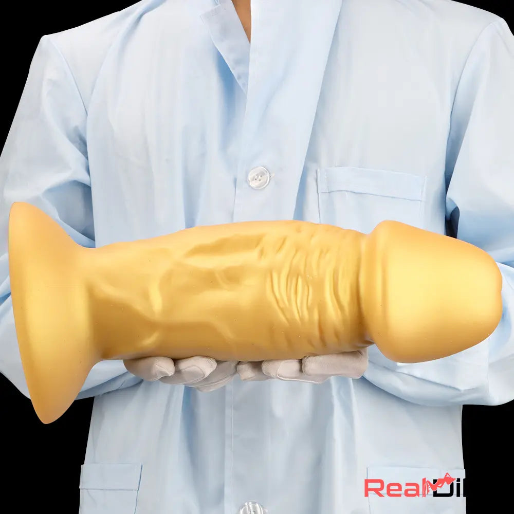 13.38in Super Long Big Silicone Soft Gold Dildo Vaginal Orgasm Masturbator Real Dildo