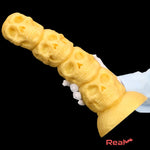 14.37in Large Soft Long Fantasy Silicone Scary Skull Thick Odd Dildo - Real Dildo