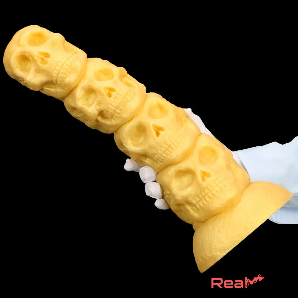 14.37in Large Soft Long Fantasy Silicone Scary Skull Thick Odd Dildo - Real Dildo