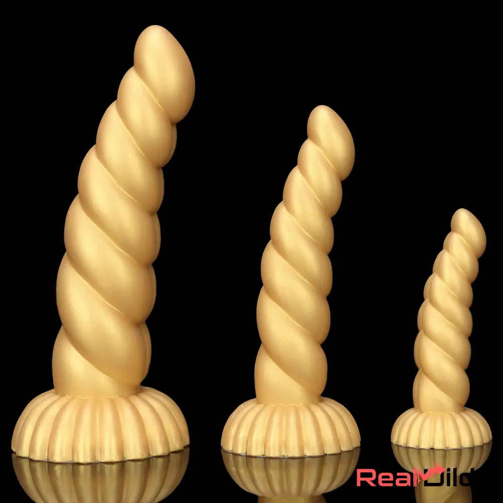 5.51in 7.87in 10.23in Gold Silicone Soft Fantasy Alien Dildo For Anal Orgasm Real Dildo