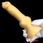 3.81in 7.48in Gold Silicone Soft Small Dog Dildo For Anal Vaginal Sex Love Real Dildo