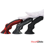 7.48in Silicone Soft Mixed Color Dog Cock Dildo For Sex Toy Orgasm Safety Real Dildo