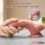 7.48in Realistic Silicone Soft Dildo For Female Male Love Pleasure Real Dildo