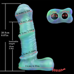8.07in Silicone Soft Dildo Sleeve Horse Animal Luminous Gay Masturbator - Real Dildo