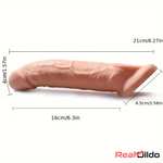 8.27in Lifelike Big Dildo Cock Sleeve For Penis Extension Ergonomic Sex Toy Real Dildo
