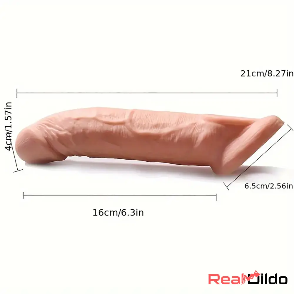 8.27in Lifelike Big Dildo Cock Sleeve For Penis Extension Ergonomic Sex Toy Real Dildo