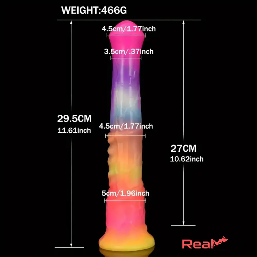 11.61in Big Silicone Cock Horse Luminous Animal Dildo BDSM Adult Toy Real Dildo