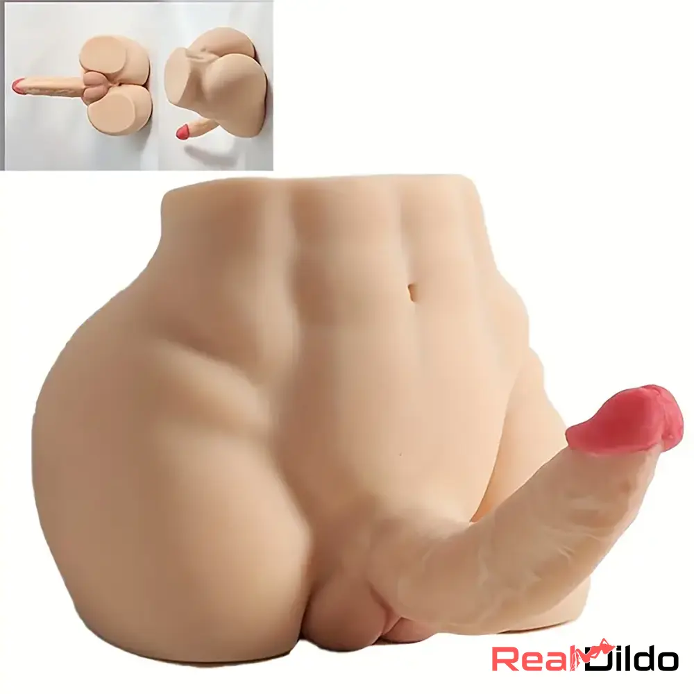 5.12in Top Quality Real Silicone Flexible Dildo With 8.5lb Sex Doll Torso - Real Dildo