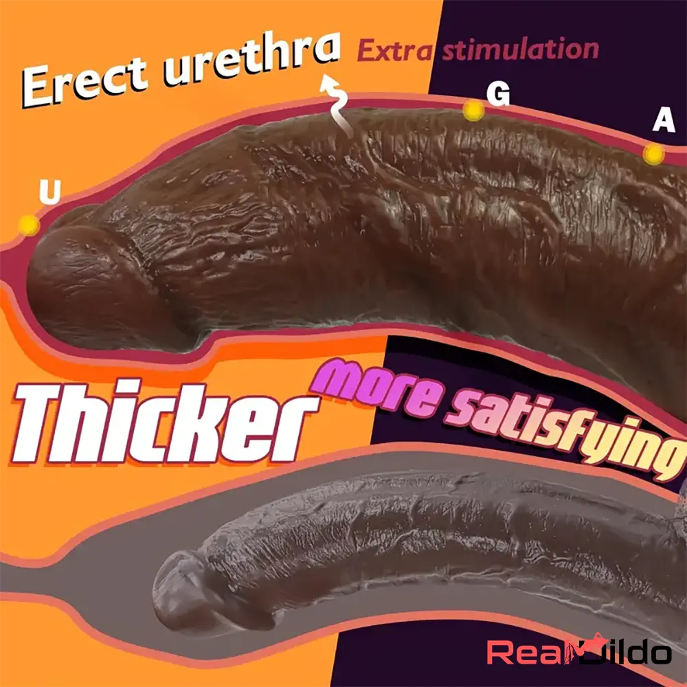 8in Big Silicone Cock Realistic Ebony Dildo BDSM Sex Toy For Pleasure Toy Real Dildo