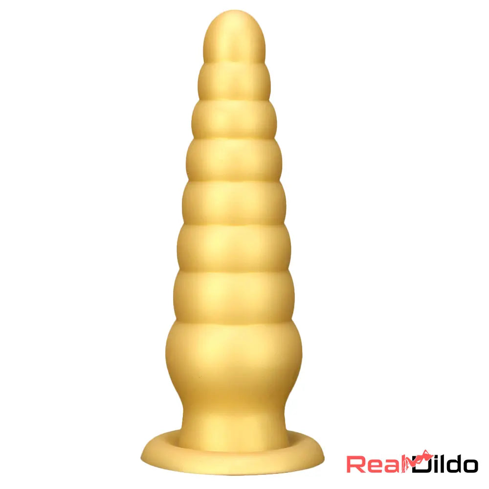 10.63in Soft Silicone Big Gold Butt Plug Dildo For Anal Expansion Toy Real Dildo