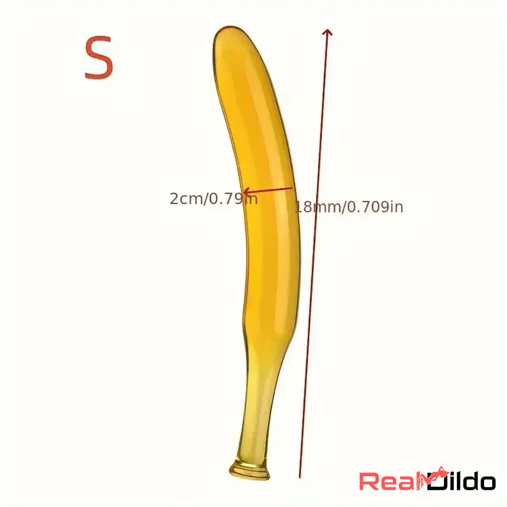 7.09in 7.48in 9.65in Premium Glass Banana Dildo For Women Masturbator - Real Dildo