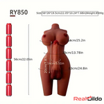 7.09in 7.87in Realistic Silicone Dildo With Sex Doll Torso Women Masturbator - Real Dildo