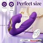 6.92in Automatic Thrusting Lucking Sucking Vibrating Dual Heads Dildo - Real Dildo