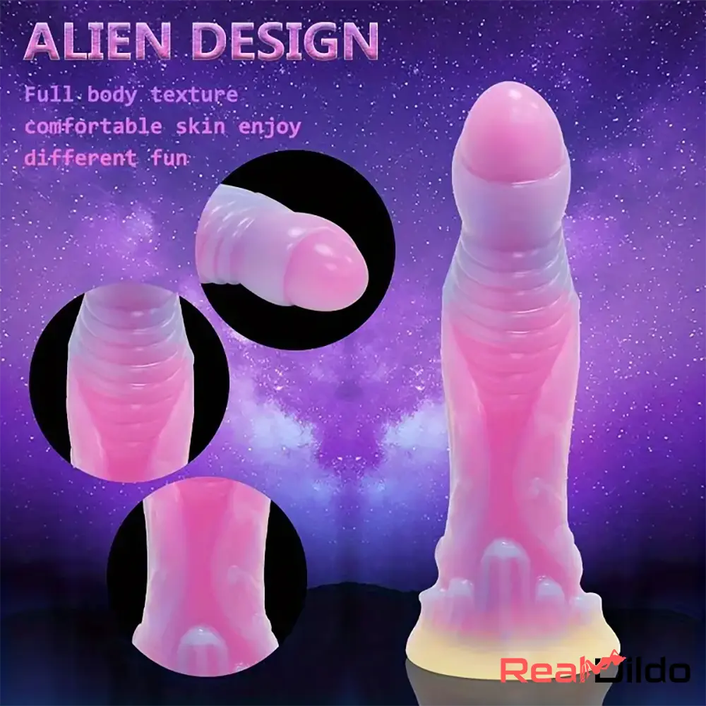 High-Quality Night-Glowing Liquid Silicone Fantasy Monster Uncut Dildo Real Dildo