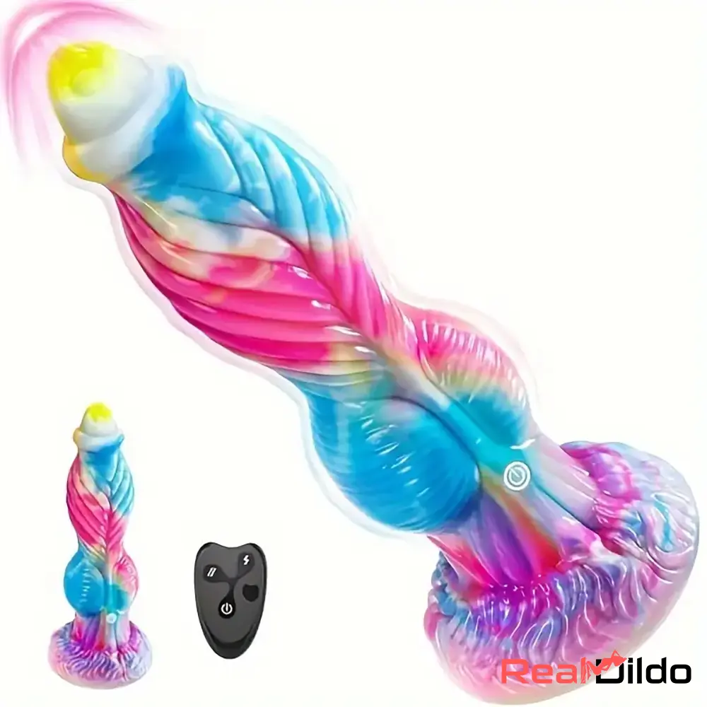 10.2in Odd Big Soft Silicone Monster Thrusting Vibrating Real Dildo Real Dildo