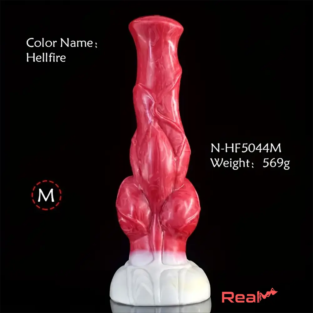9.57in Animal Big Dog Silicone Soft Dildo With Strong Suction Pleasure Toy Real Dildo
