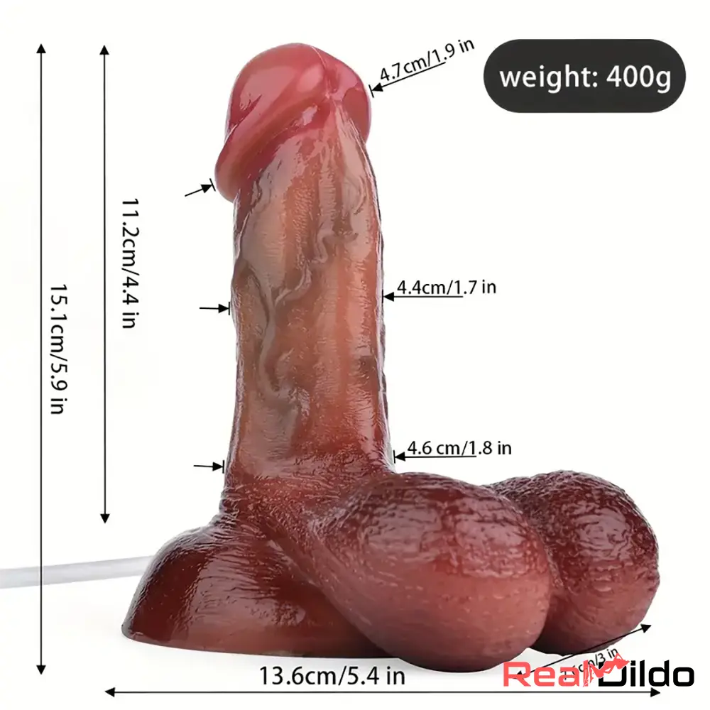 5.9in Soft Real Skin Silicone G Spot Squirting Dildo For Men Gay Women - Real Dildo