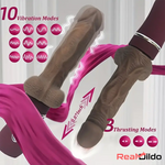 10.6in Large Vibrating Thrusting Big Silicone Soft Heated Dildo Machine Real Dildo