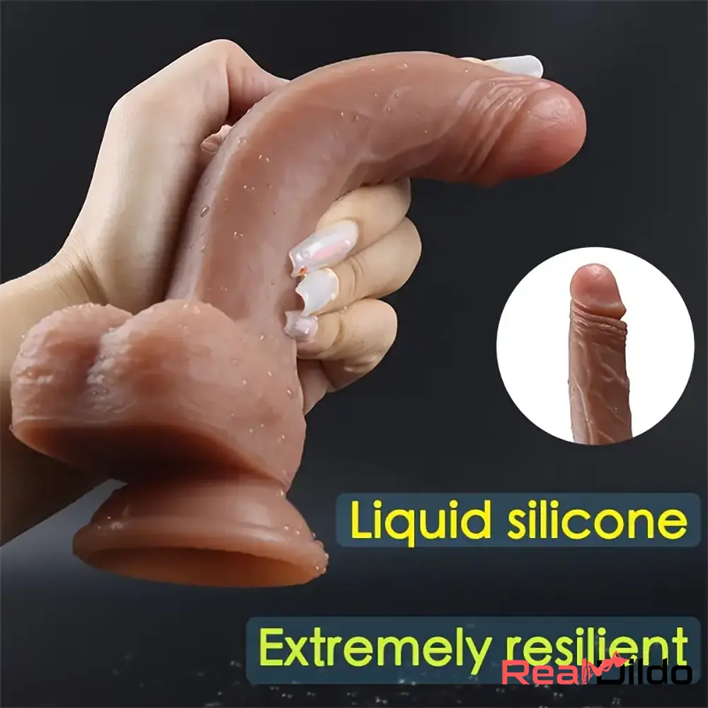 7.6in Realistic Silicone Soft Dildo Sex Toy Perfect For Clit Masturbation Real Dildo