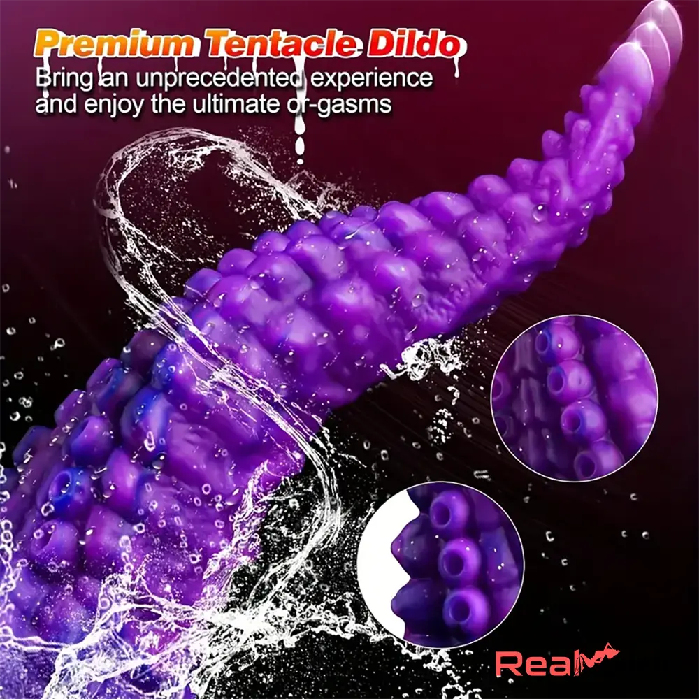 10in Big Octopus Tentacle Silicone Soft Dildo For Anal Massager Real Dildo