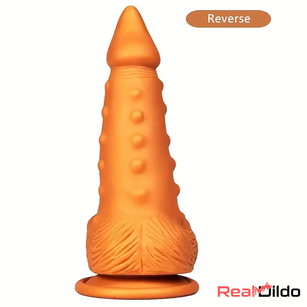7.67in Sharp Head Spiked Silicone Soft Dildo For G-Spot Stimulation Play Real Dildo