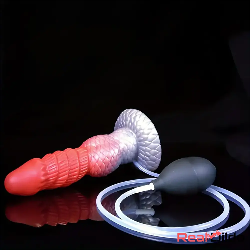 8.27in Fantasy Monster Squirting Dragon Big Silicone Soft Solo Play Dildo Real Dildo