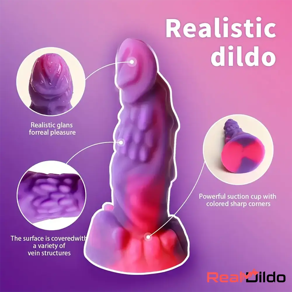 5.9in Silicone Female Fantasy Monster Dildo For Pleasure Men Women - Real Dildo