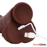 9.84in Realistic Remote Control Auto Heating Thrusting Vibrating Cock Dildo Real Dildo