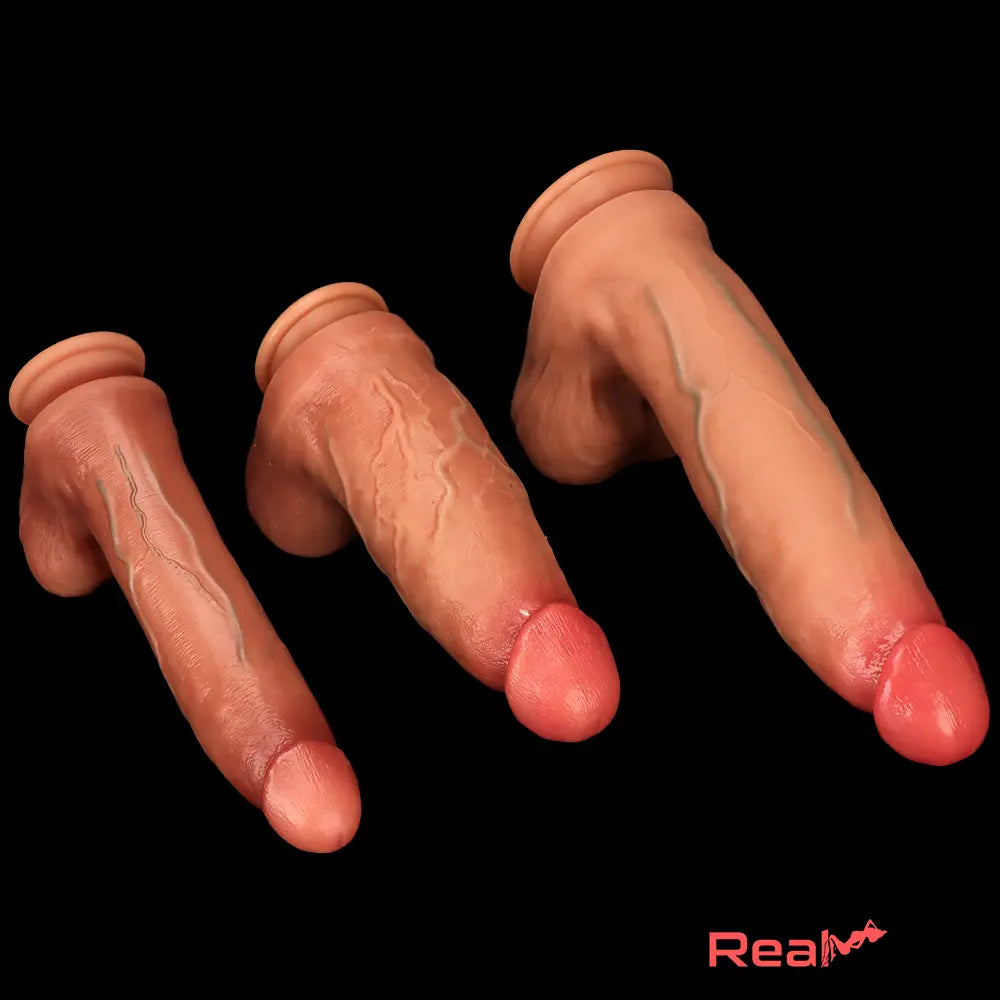 10.03in 9.25in 13in Soft Silicone Big Lifelike Real Dual Density Dildo Real Dildo