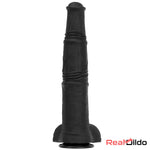 14.76in Extra Long Huge Black Soft Liquid Silicone Horse Cock Orgasm Dildo Real Dildo