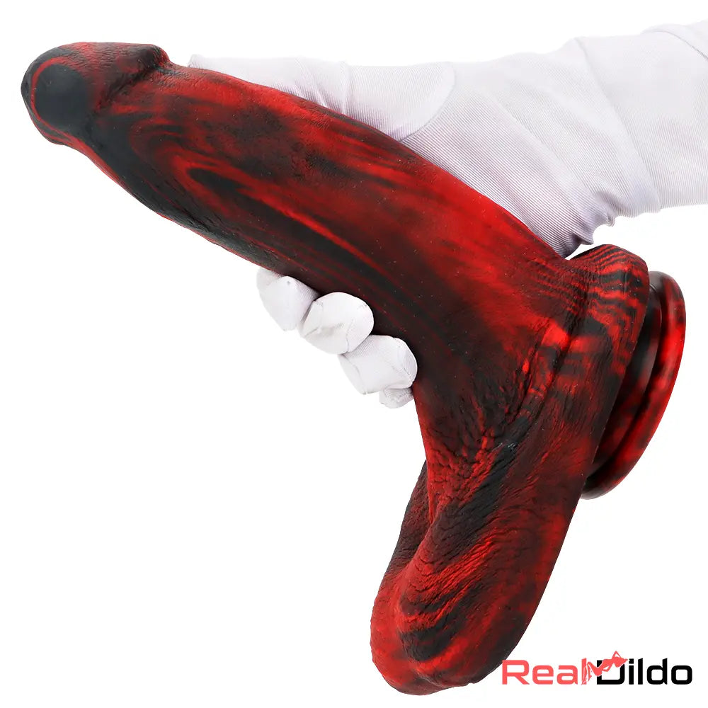 9.05in Large Thick Silicone Soft Mixed Color Dildo For Women Glans Penis Real Dildo