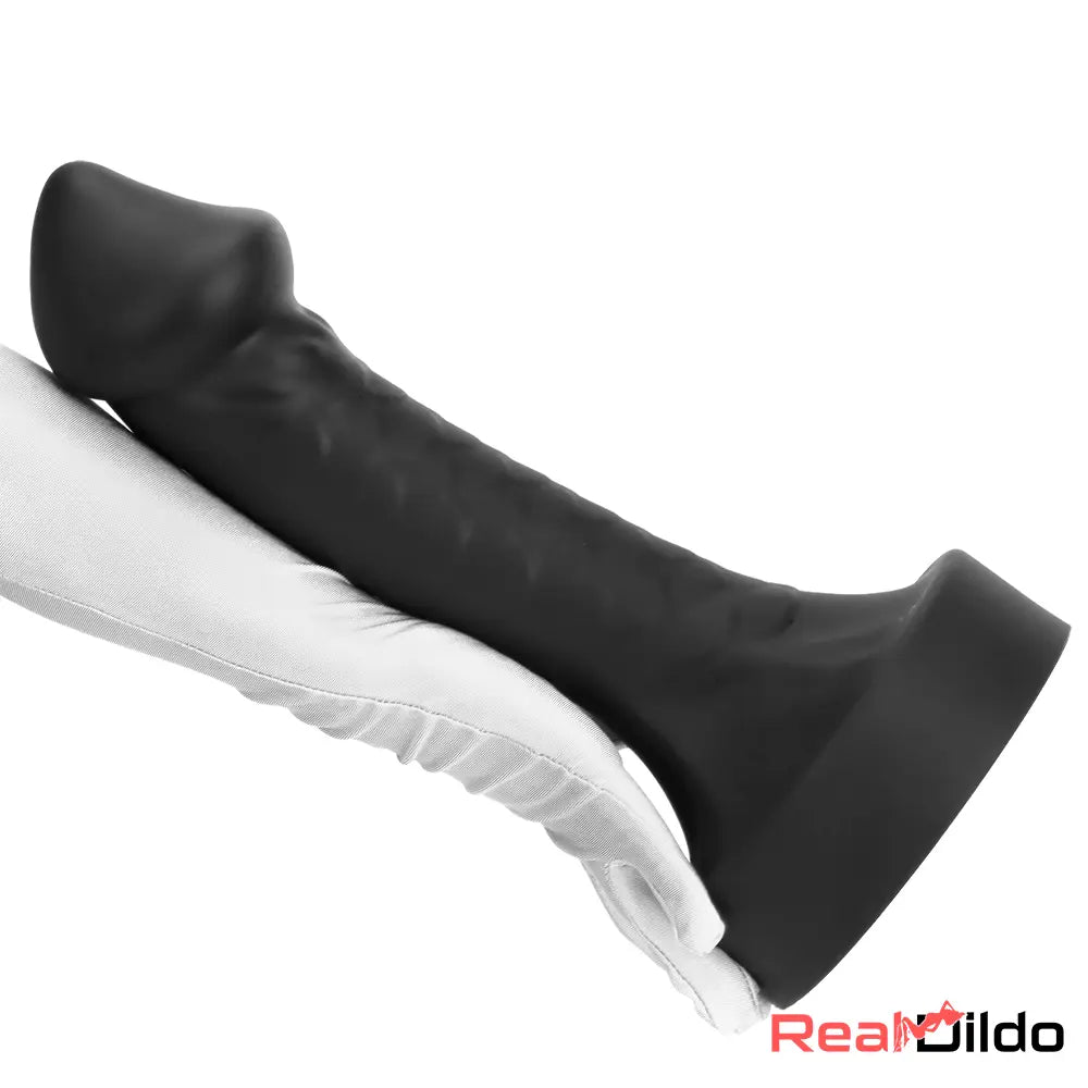 10.63in 12.6in 13.77in Silicone Big Soft Curved Black Dildo With Big Head Real Dildo