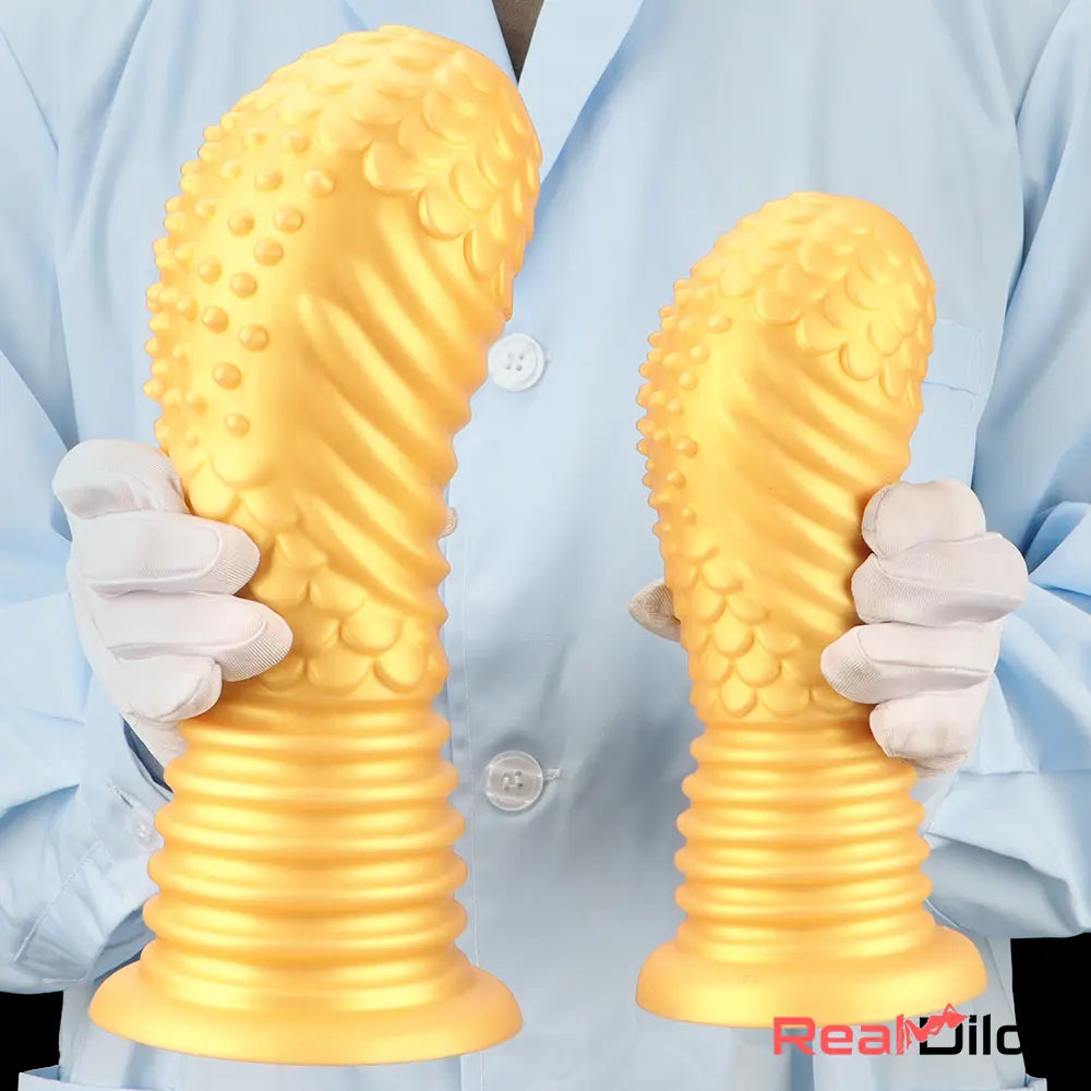 6.1in 8.46in 10.43in Soft Liquid Silicone Thick Fantasy Butt Plug Orgasm Dildo Real Dildo
