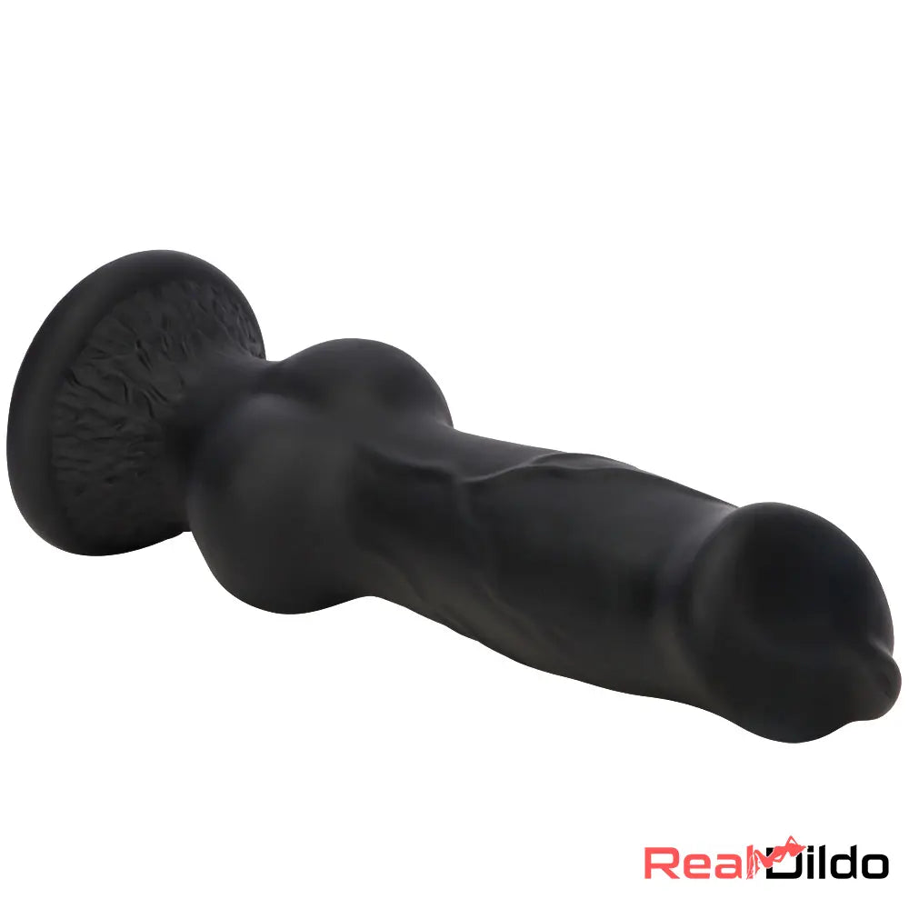 7.28in 7.48in 9.64in 10.62in 13in Big Black Silicone Dog Cock Animal Dildo Real Dildo