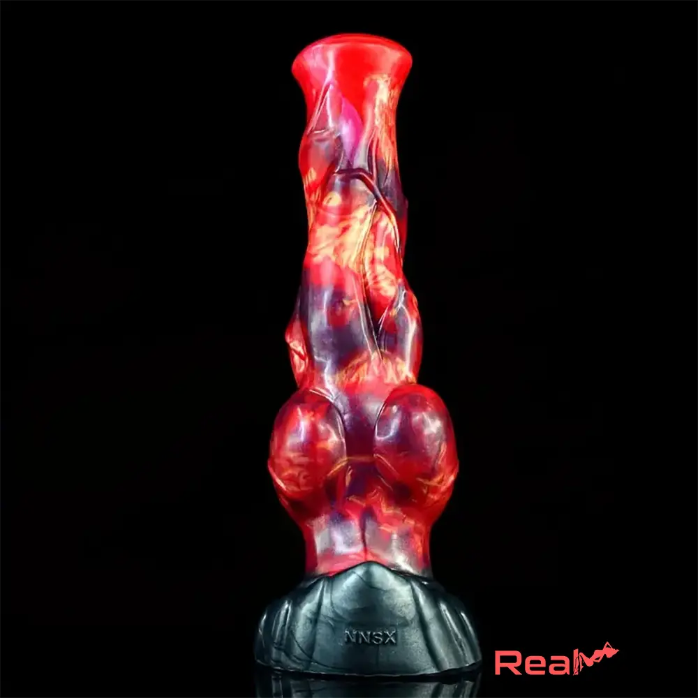 9.57in Animal Big Dog Silicone Soft Dildo With Strong Suction Pleasure Toy Real Dildo