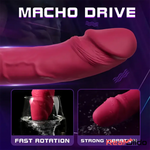 8.19in Big Vibrating Rotation Auto Dildo BDSM Sex Toy For G Spot Love Toy Real Dildo