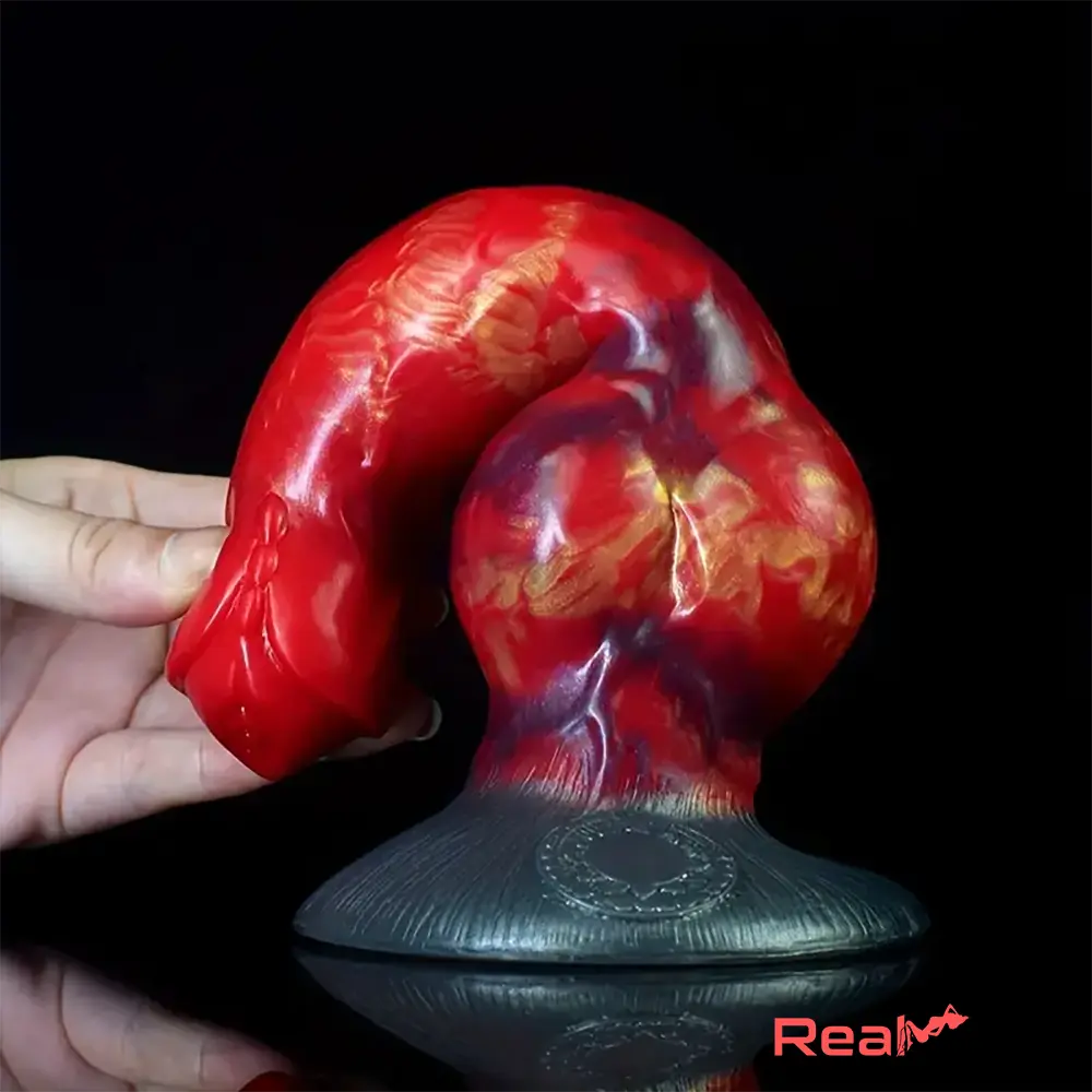 8.03in Fantasy Big Dog Knot Silicone Soft Dildo For G-Spot Stimulation Play Real Dildo