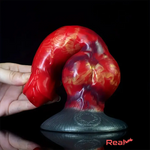 8.03in Fantasy Big Dog Knot Silicone Soft Dildo For G-Spot Stimulation Play Real Dildo