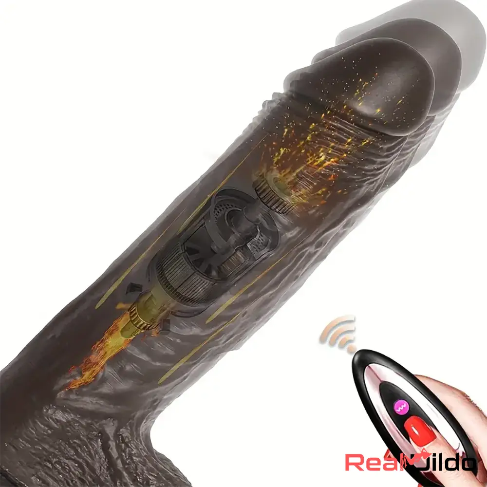 7.6in 8.66in Swing Vibrating Thrusting Big Silicone Soft Heated Auto Dildo Real Dildo