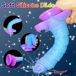 9.08in Silicone Soft Big Dragon Elephant Dildo Vagina Anal Sex Toy - Real Dildo