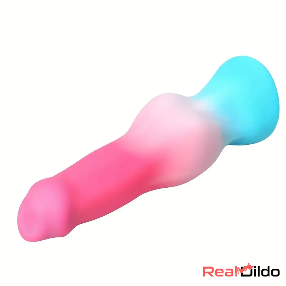 5.31in 7.09in 8.66in Odd Animal Dog Cock knot Silicone Thick Flexible Dildo - Real Dildo
