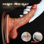 8.07in 9.25in Soft Liquid Silicone Big Real Feeling Suction Cup Lifelike Dildo - Real Dildo