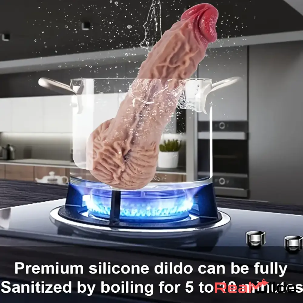 8.8in Real Looking Silicone Flexible Dildo For Women Couples Clit Real Dildo