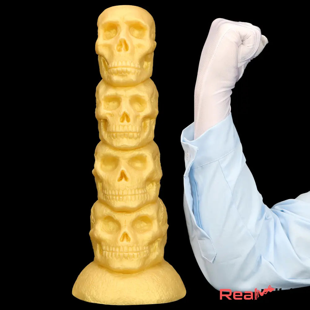 14.37in Large Soft Long Fantasy Silicone Scary Skull Thick Odd Dildo - Real Dildo