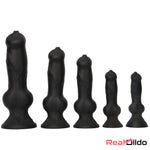 7.28in 7.48in 9.64in 10.62in 13in Big Black Silicone Dog Cock Animal Dildo Real Dildo