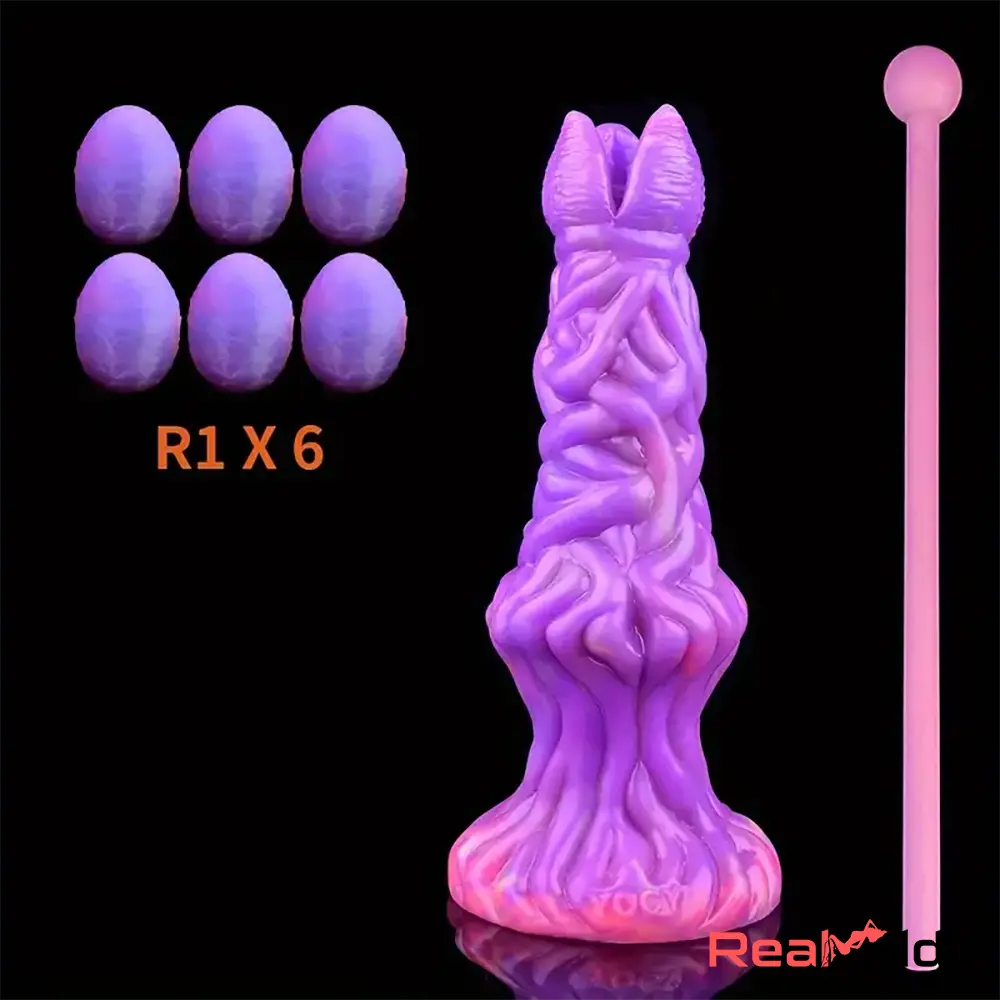 7.99in Luminous Ovipositor Silicone Dildo For Anal Vaginal Pleasure Toy Real Dildo
