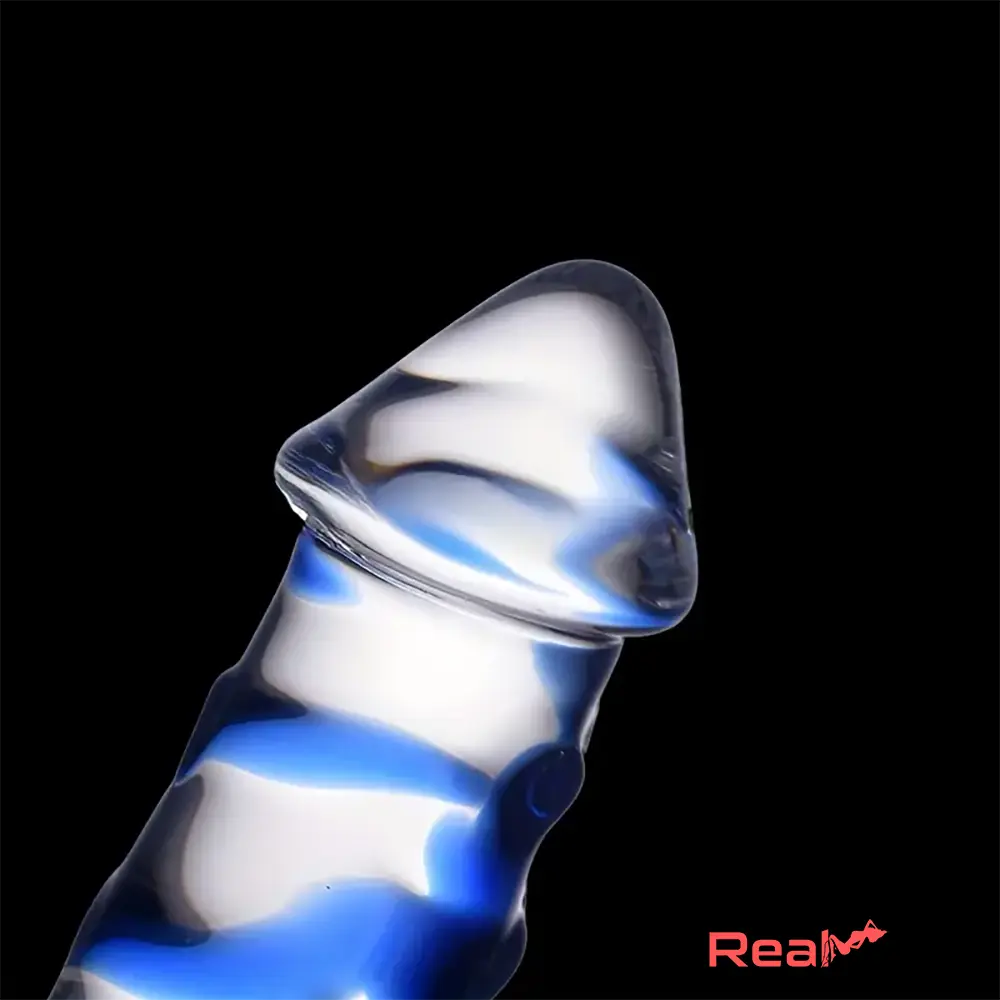 11.02in Clear Elegant Double Heads Glass Crystal Large Dildo Massager Real Dildo