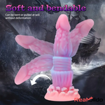 8.46in Fantasy Luminous Monster Silicone Soft Dildo Anal Opener Cock Real Dildo