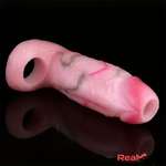 5.31in Silicone Soft Dildo Sleeve Flexible Penis Extender For Women Men Gay - Real Dildo